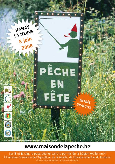 Affiche de la Fête de la Pêche à Habay-la-Neuve le 8 juin 2008