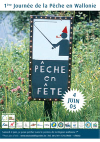 Affiche de la 1ère Journée de la pêche en Wallonie