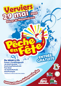 Affiche de promotion de pêche en fête 2010 à Verviers