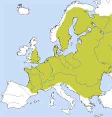 Carte de distribution de l'ablette en Europe