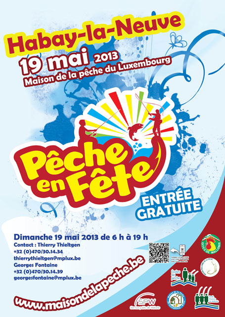 Affiche promotionnelle de l'édition 2013 de Pêche en fête à Habay-la-Neuve