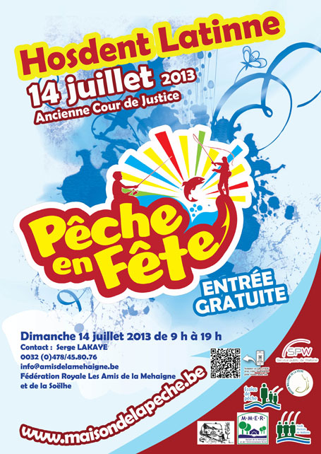 Affiche promotionnelle de l'édition 2013 de Pêche en fête à Latinne