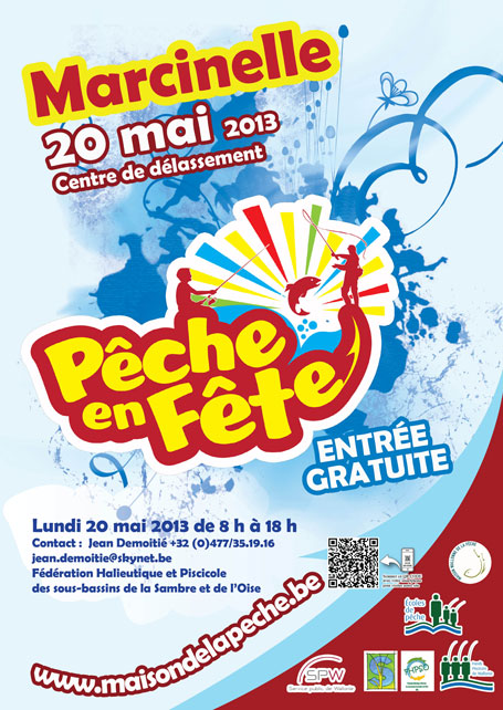 Affiche promotionnelle de l'édition 2013 de Pêche en fête à Marcinelle